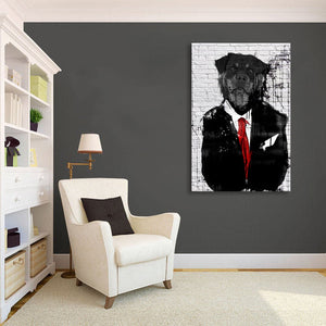 Pine Stretched  Framed 1 Panel - Mr. Rottweiler