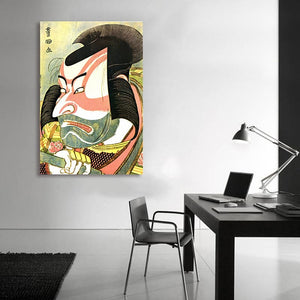 Framed 1 Panel - Hokusai The Actor Ichikawa Ebizo Japanese