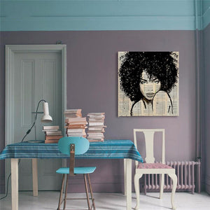 Pine Stretched  Framed 1 Panel - Lady