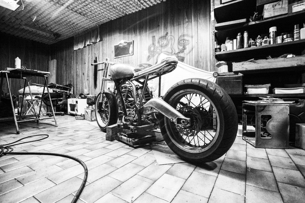 Pine Stretched  Framed 1 Panel - Classic Bike