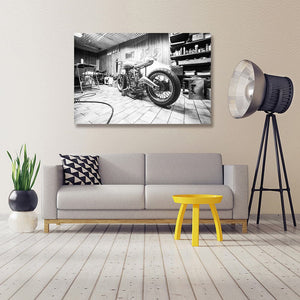 Pine Stretched  Framed 1 Panel - Classic Bike