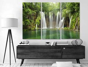 Framed 3 Panels - Waterfall