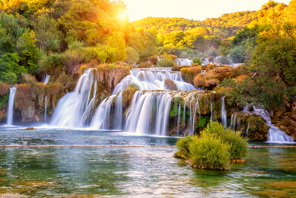 Framed 1 Panel - Skradinski buk at sunrise, Croatia