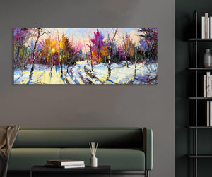 Pine Stretched  Framed 1 Panel - Winter