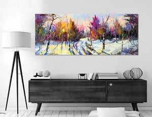 Pine Stretched  Framed 1 Panel - Winter