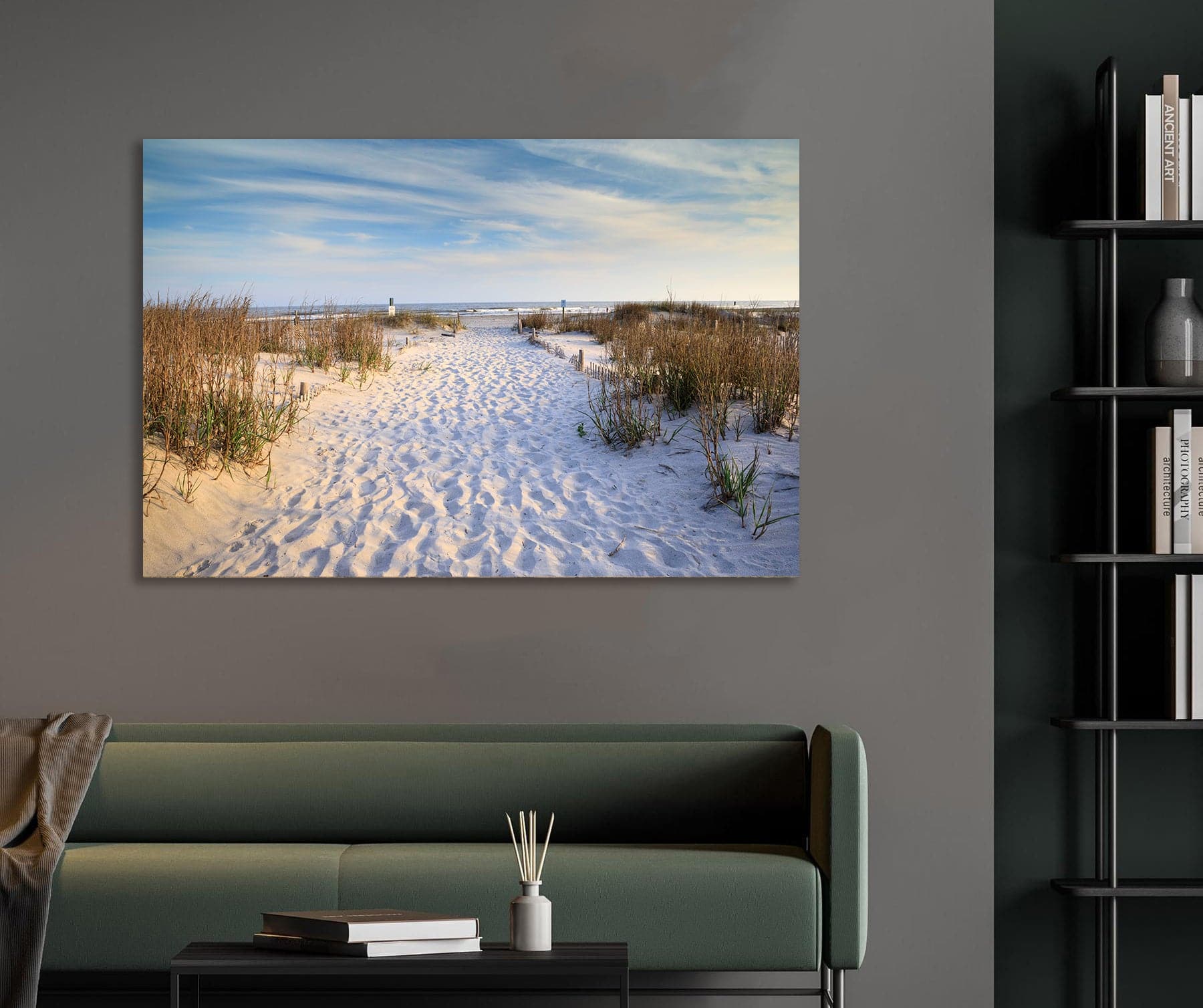 Pine Stretched  Framed 1 Panel - Folly Beach