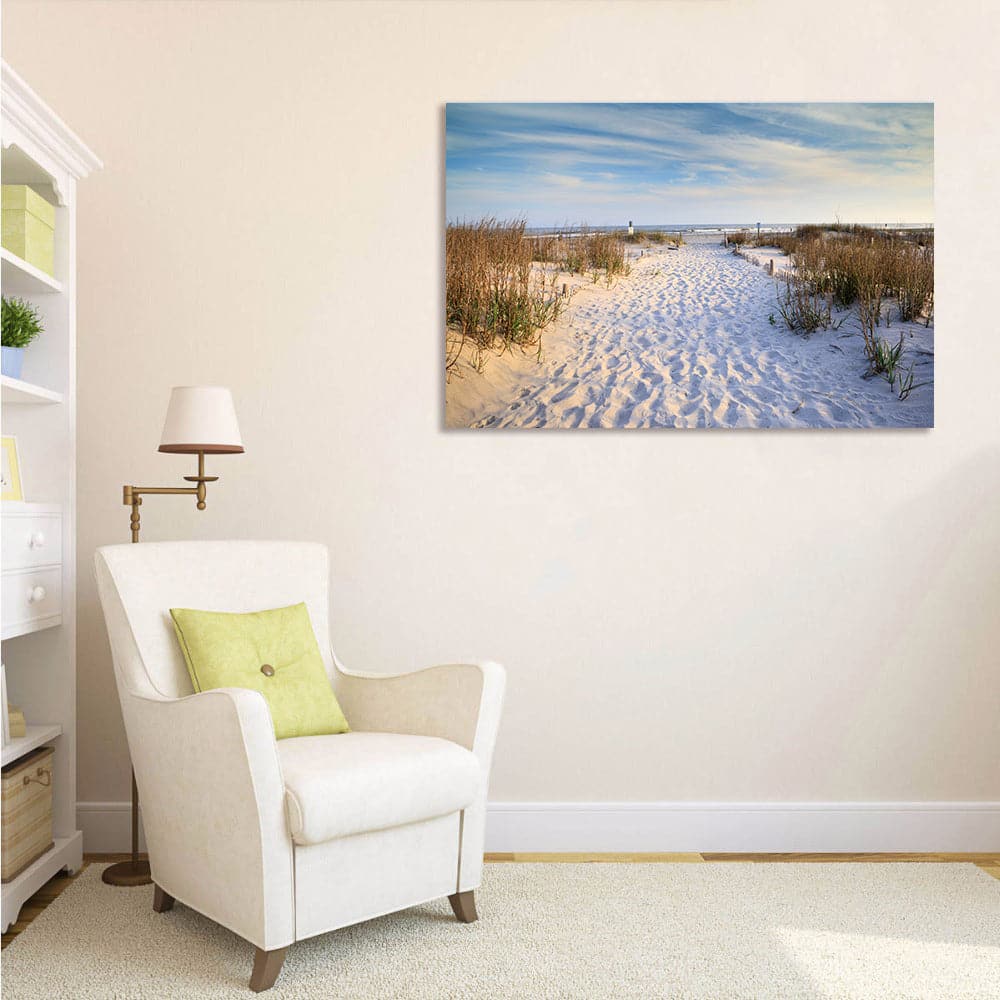 Pine Stretched  Framed 1 Panel - Folly Beach
