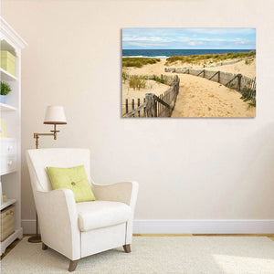 Framed 1 Panel - Path way to the beach at Cape Cod