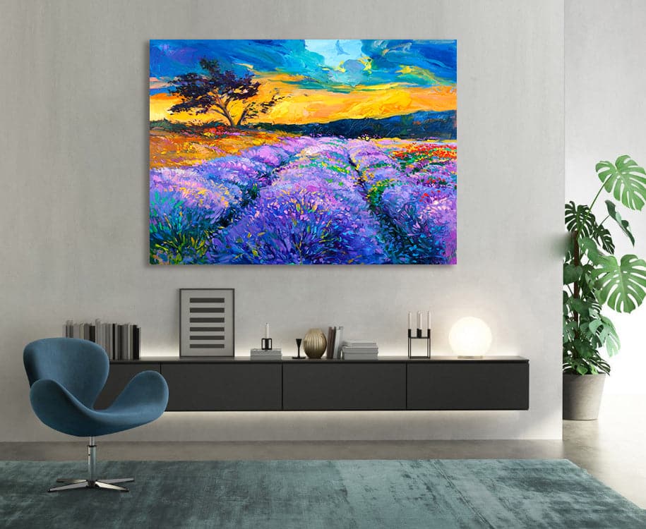 Framed 1 Panel - Lavender garden