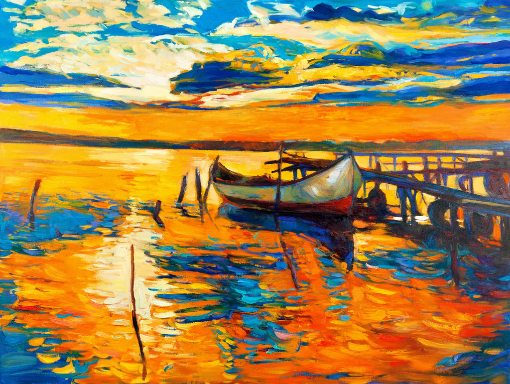 Pine Stretched  Framed 1 Panel - Sunset