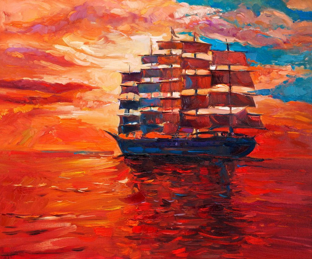 Pine Stretched  Framed 1 Panel - Frigate