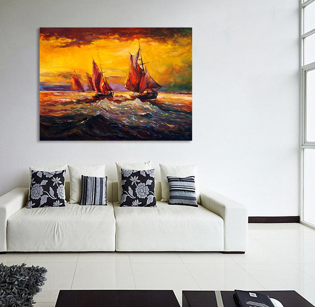 Pine Stretched  Framed 1 Panel - Havigation