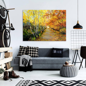 Pine Stretched  Framed 1 Panel - Autumn