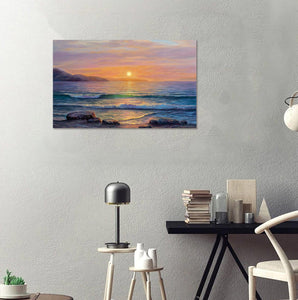 Framed 1 Panel - Sunset on the sea