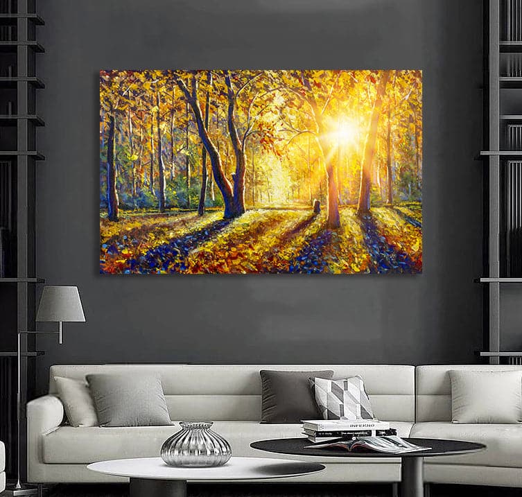 Framed 1 Panel - Panorama Of Gorgeous Autumn Forest