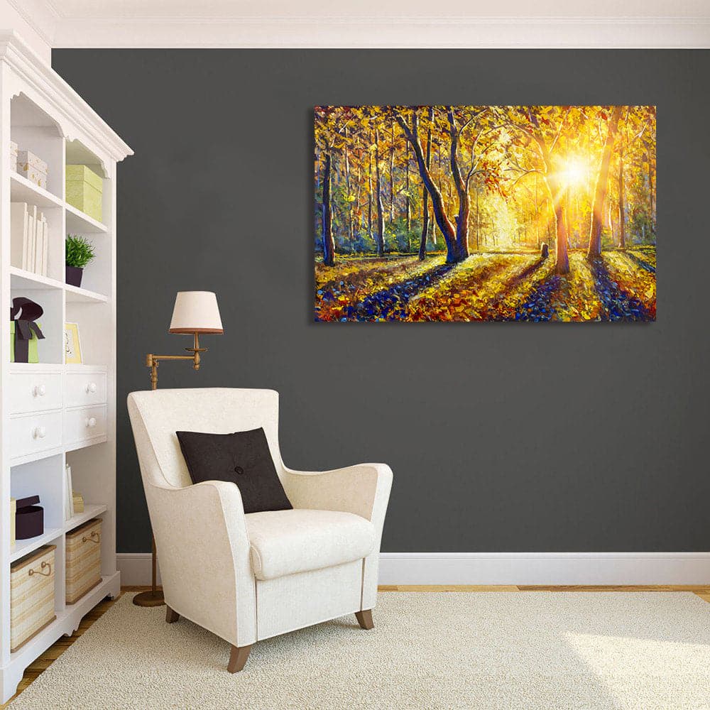 Framed 1 Panel - Panorama Of Gorgeous Autumn Forest