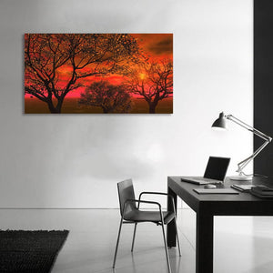 Pine Stretched  Framed 1 Panel - Bloss Tree
