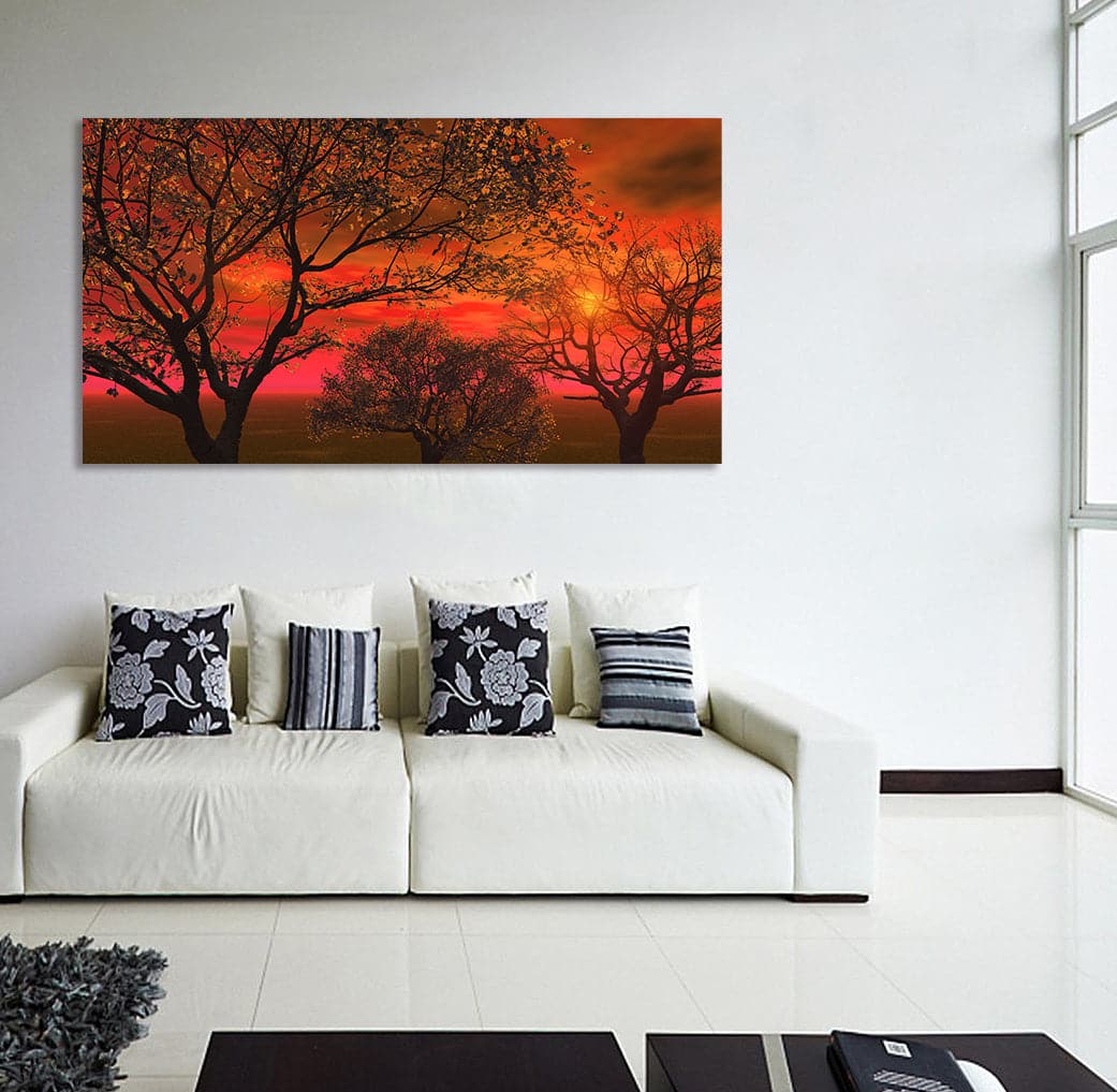 Pine Stretched  Framed 1 Panel - Bloss Tree