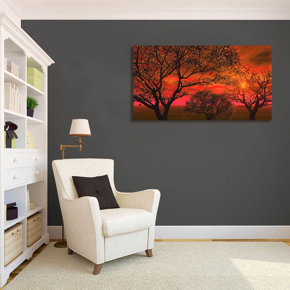 Pine Stretched  Framed 1 Panel - Bloss Tree