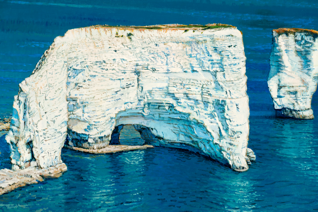 Pine Stretched  Framed 1 Panel - Chalk Cliffs Of Etretat