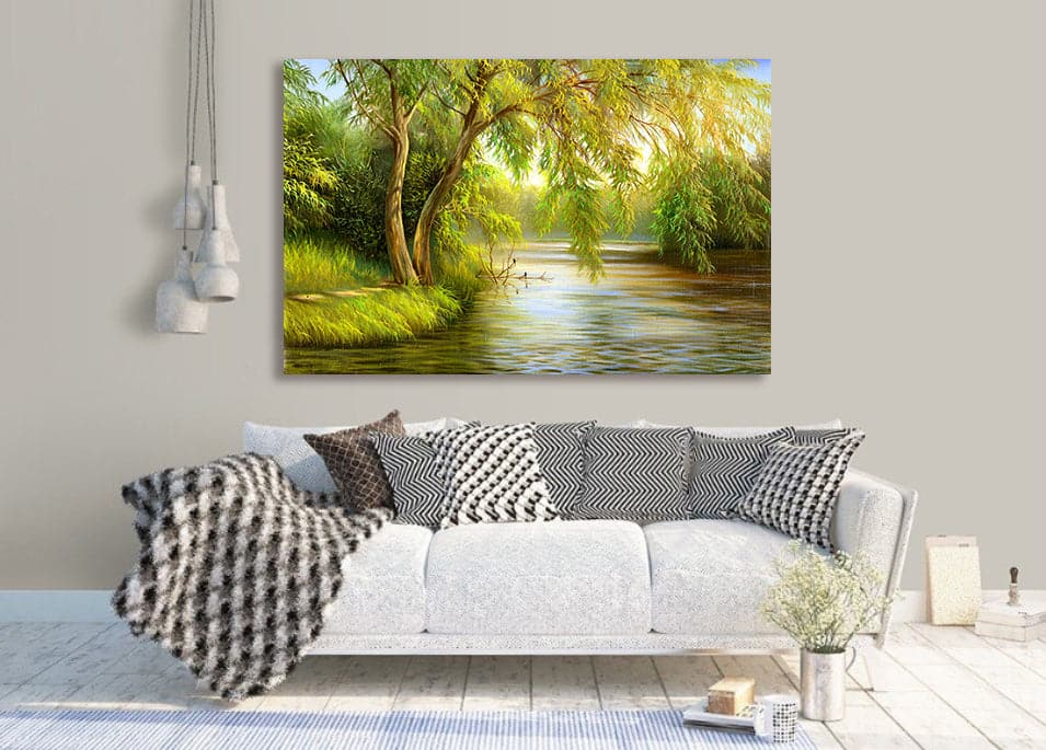 Pine Stretched  Framed 1 Panel - Spring