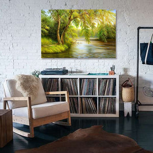 Pine Stretched  Framed 1 Panel - Spring