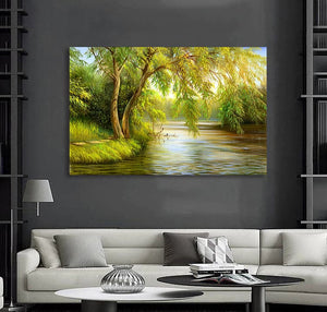 Pine Stretched  Framed 1 Panel - Spring