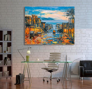 Pine Stretched  Framed Framed 1 Panel - San Francisco