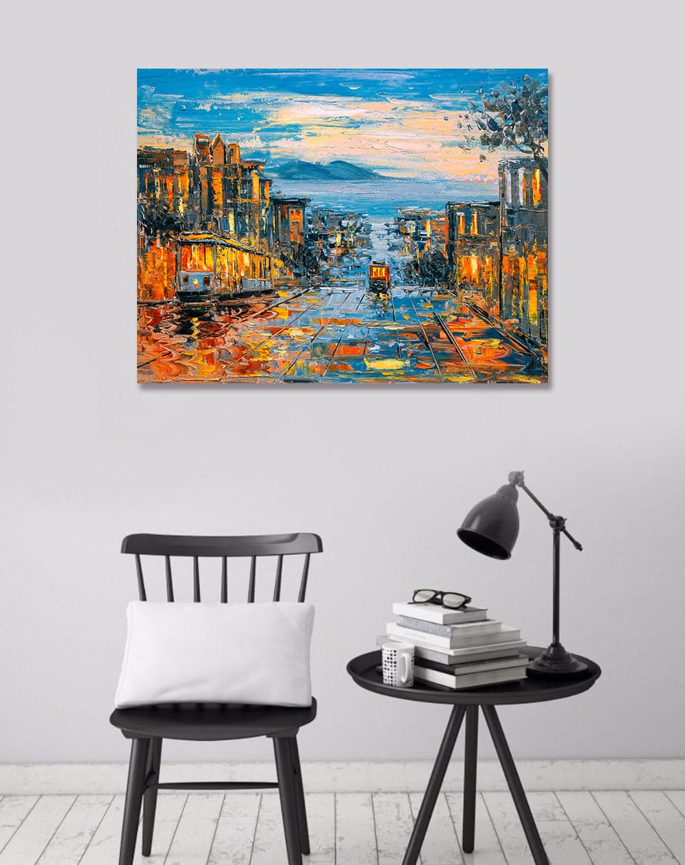 Pine Stretched  Framed Framed 1 Panel - San Francisco