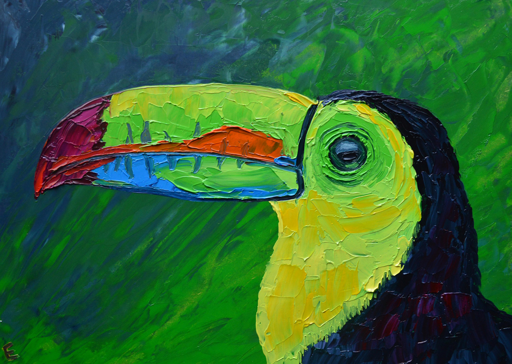 Framed Framed 1 Panel - Rainbow Toucan