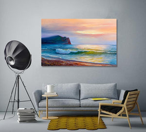 Pine Stretched  Framed 1 Panel - Wave