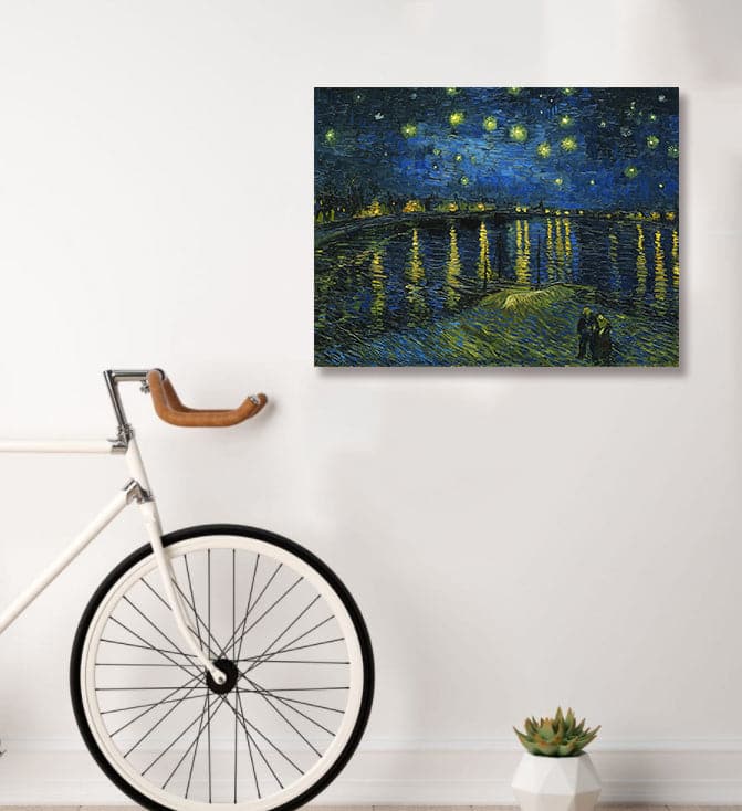 Framed 1 Panel - Starry Night Over the Rhone
