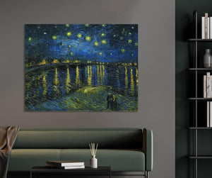 Framed 1 Panel - Starry Night Over the Rhone