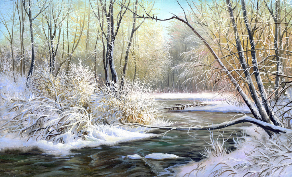 Pine Stretched  Framed 1 Panel - Winter