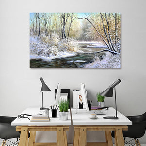 Pine Stretched  Framed 1 Panel - Winter