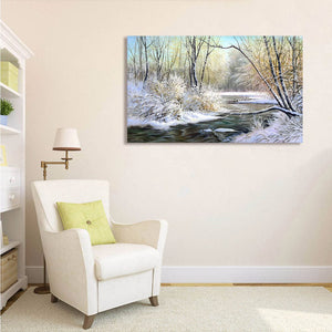 Pine Stretched  Framed 1 Panel - Winter