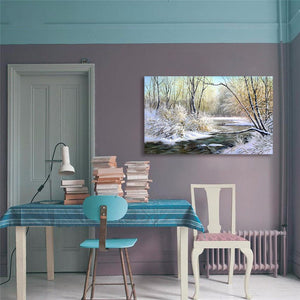 Pine Stretched  Framed 1 Panel - Winter