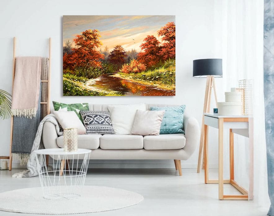 Pine Stretched  Framed 1 Panel - Autumn