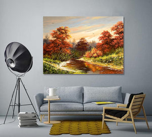 Pine Stretched  Framed 1 Panel - Autumn