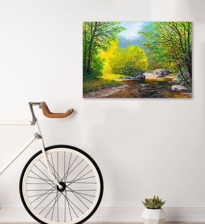 Pine Stretched  Framed 1 Panel - Spring