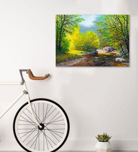 Pine Stretched  Framed 1 Panel - Spring