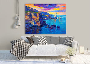 Pine Stretched  Framed 1 Panel -  Cliffs