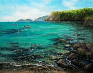 Pine Stretched  Framed 1 Panel - Seascape