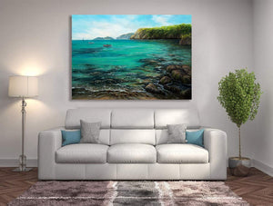 Pine Stretched  Framed 1 Panel - Seascape