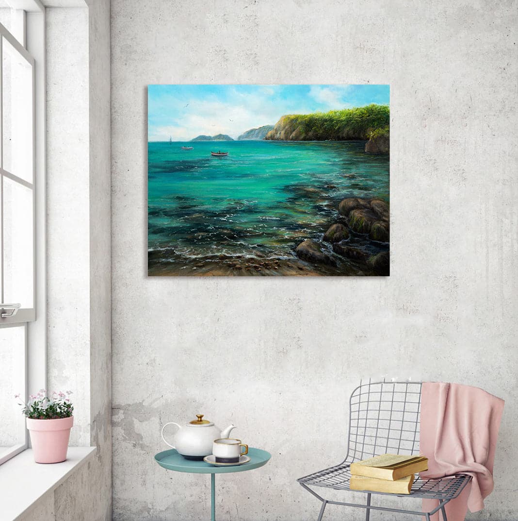 Pine Stretched  Framed 1 Panel - Seascape