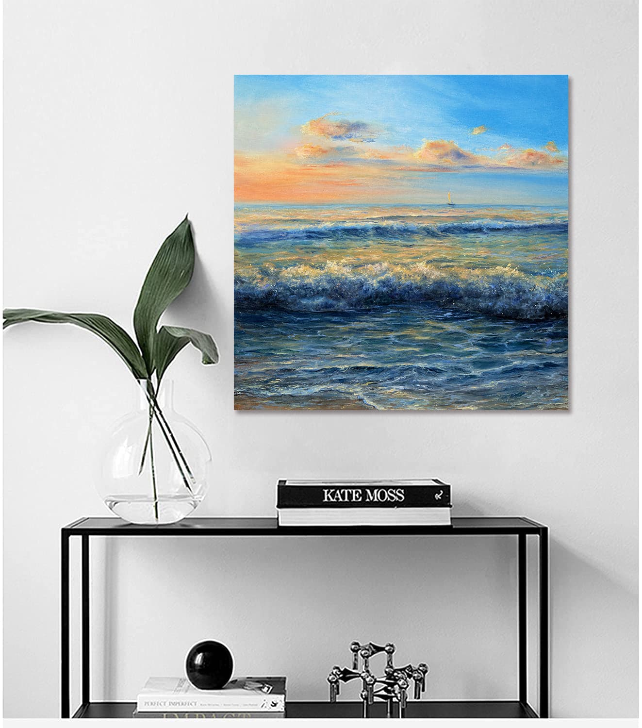 Pine Stretched  Framed 1 Panel - Wave