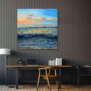 Pine Stretched  Framed 1 Panel - Wave