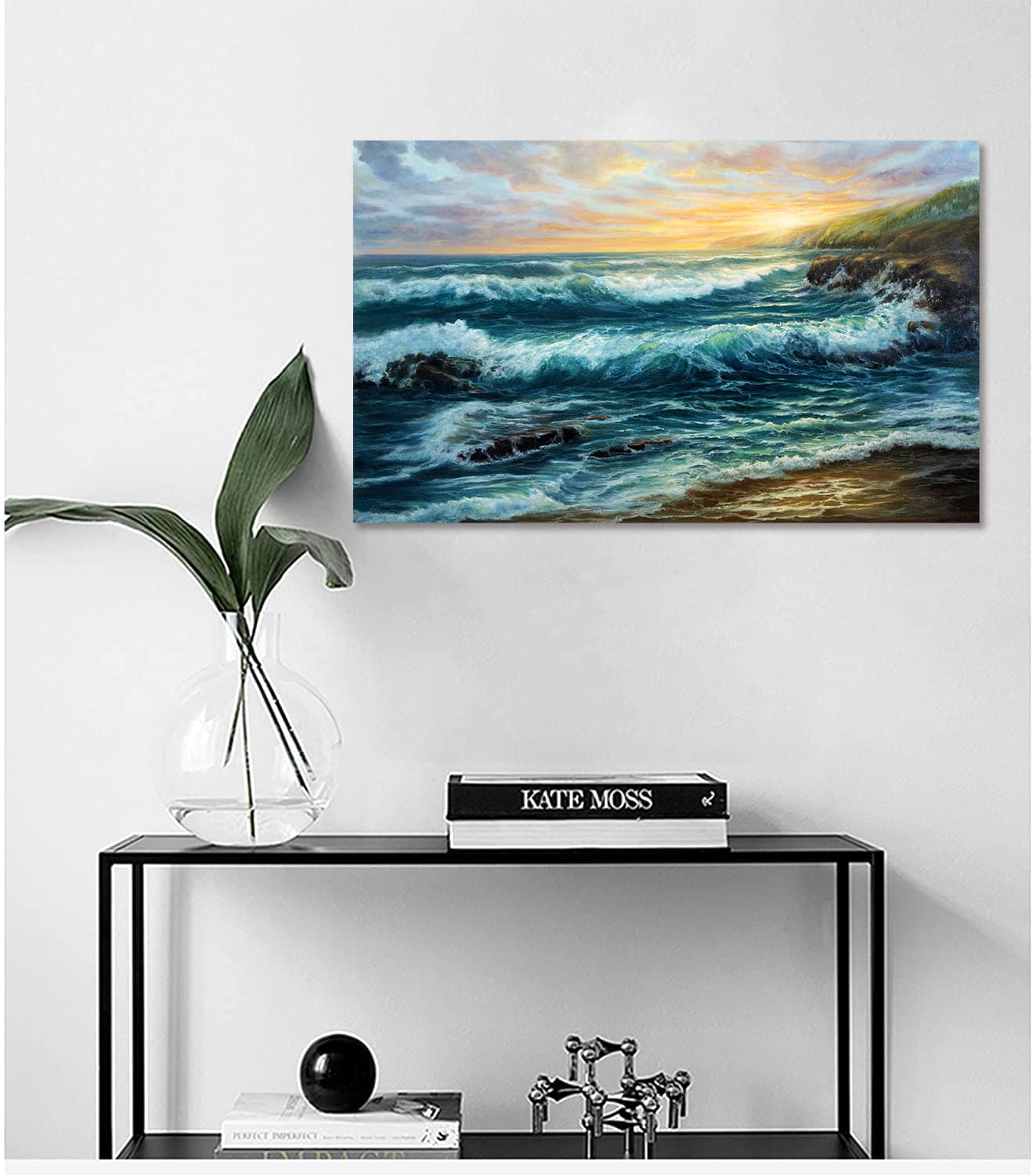 Pine Stretched  Framed 1 Panel - Wave