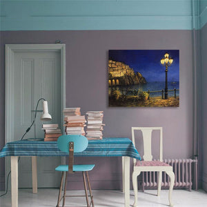 Pine Stretched  Framed 1 Panel - Summer Evening in Amalfi