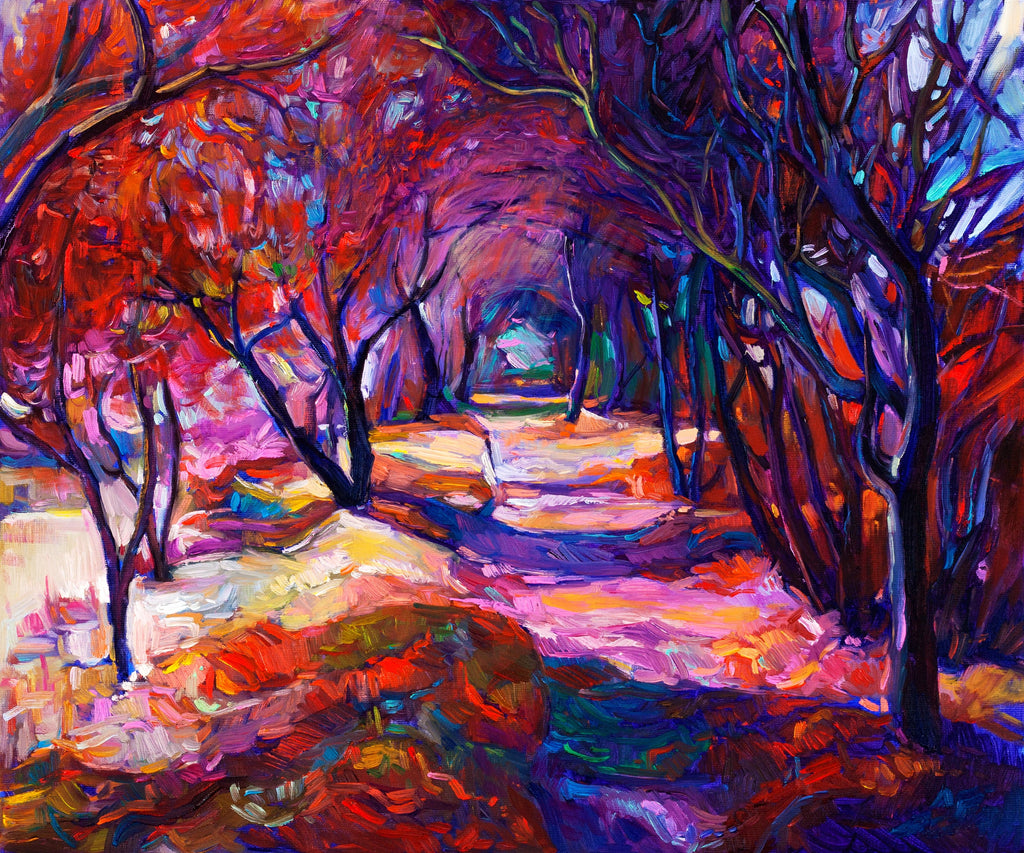 Pine Stretched  Framed 1 Panel - Path in the forest